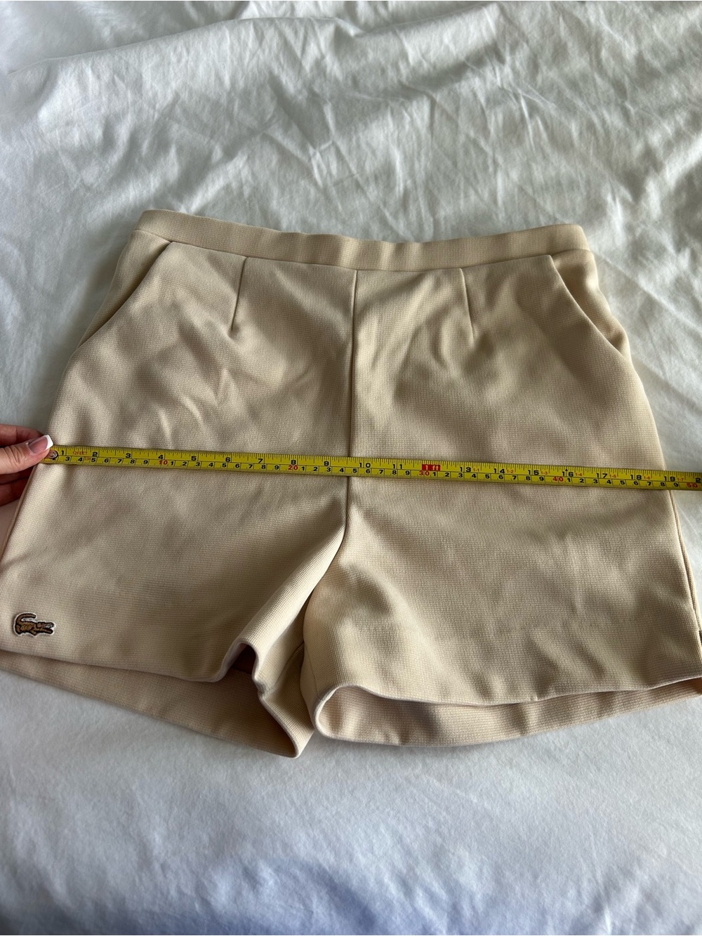 Lacoste Vintage Haymaker Cream Colored Shorts 50s/60s - Picture 11 of 13